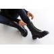 0074 Высокие женские ботинки кожаные
