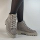 ДЕМІсезонні сірі жіночі черевики 2095TR з натуральної замші та шкіри
